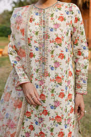 Nehal 3Pc - Printed Khaddar Dress