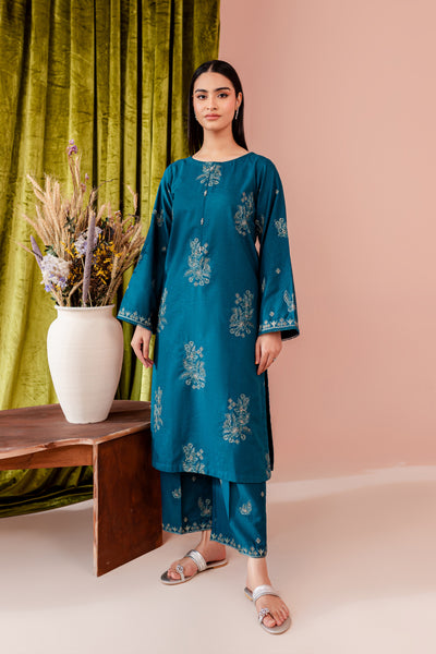 Finn 2Pc - Embroidered Karandi Dress - BATIK