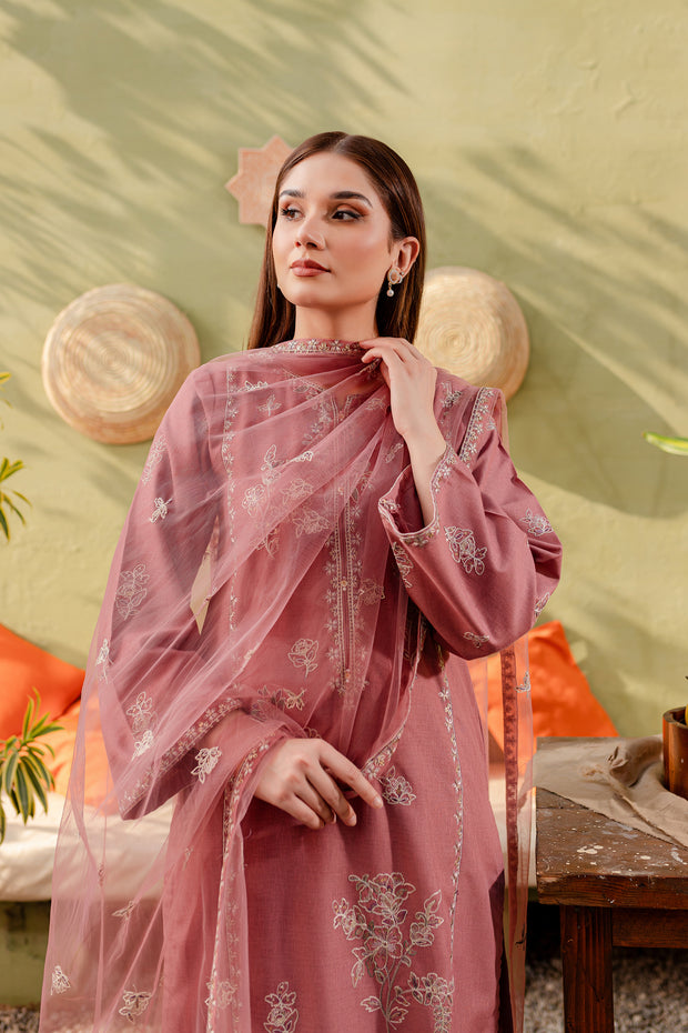 Ayhan 3Pc - Embroidered Karandi Dress - BATIK