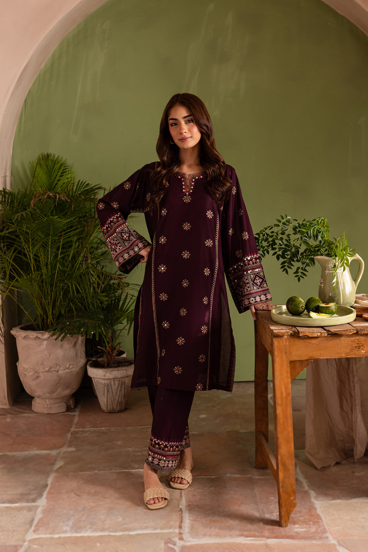 Imperial 2Pc - Embroidered Lawn Dress - BATIK