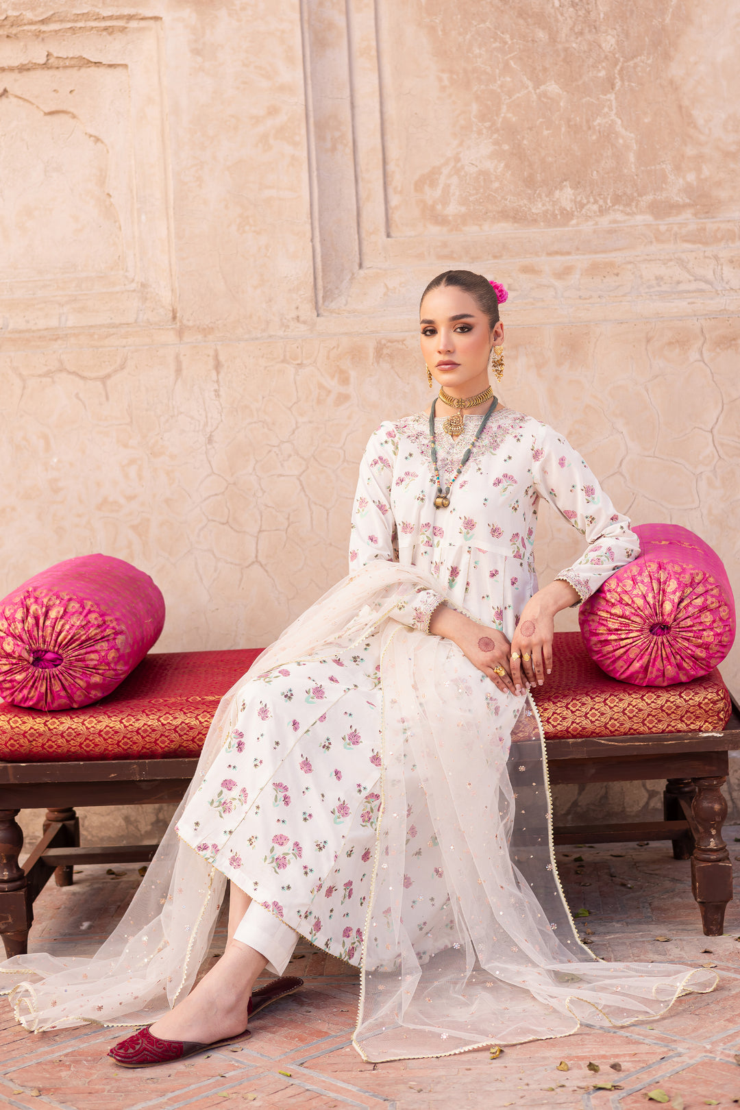 Nayab 3Pc- Printed Lawn Dress