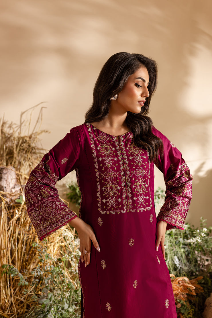 Red Seed 2Pc - Embroidered Lawn Dress - BATIK