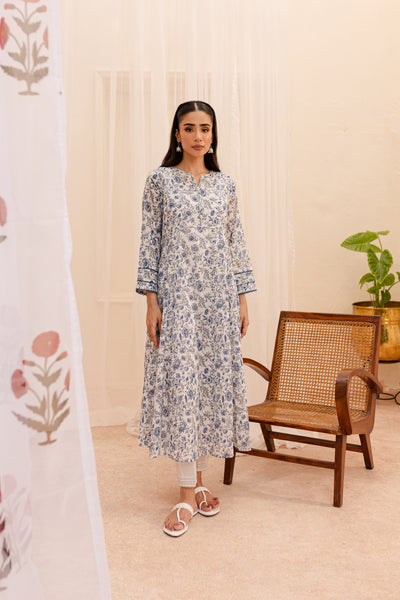 Blue Bliss 2Pc - Printed Lawn Dress - BATIK