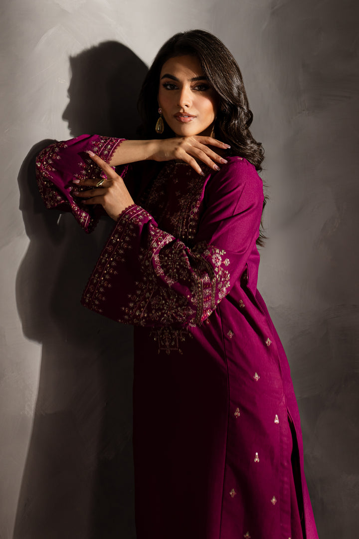 Geniya 2Pc - Embroidered Khaddar Dress - BATIK