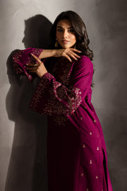 Geniya 2Pc - Embroidered Khaddar Dress