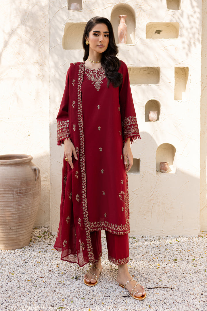 Naaz 3Pc - Embroidered Khaddar Dress - BATIK