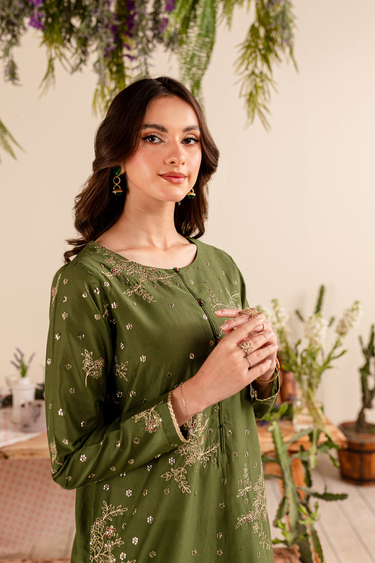 Bertha 2Pc - Embroidered Lawn Dress - BATIK