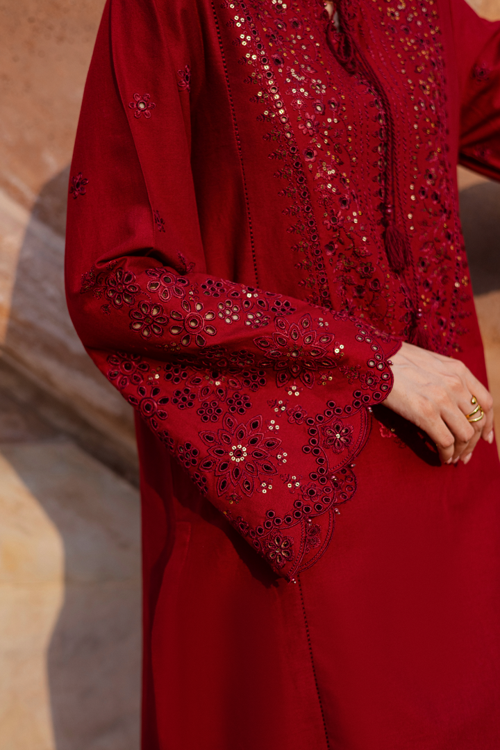 Kenadee 2Pc - Embroidered Khaddar Dress