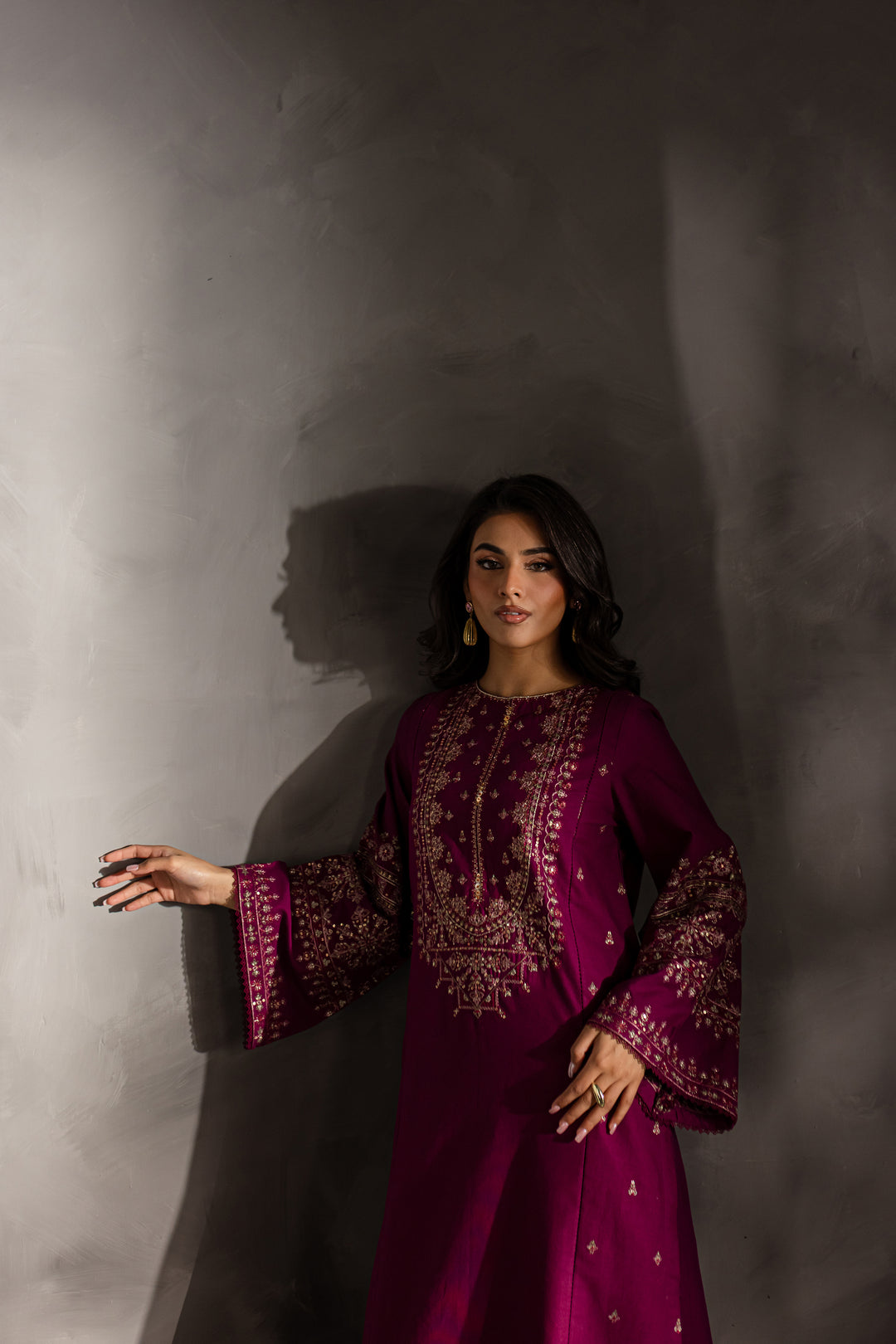 Geniya 2Pc - Embroidered Khaddar Dress - BATIK