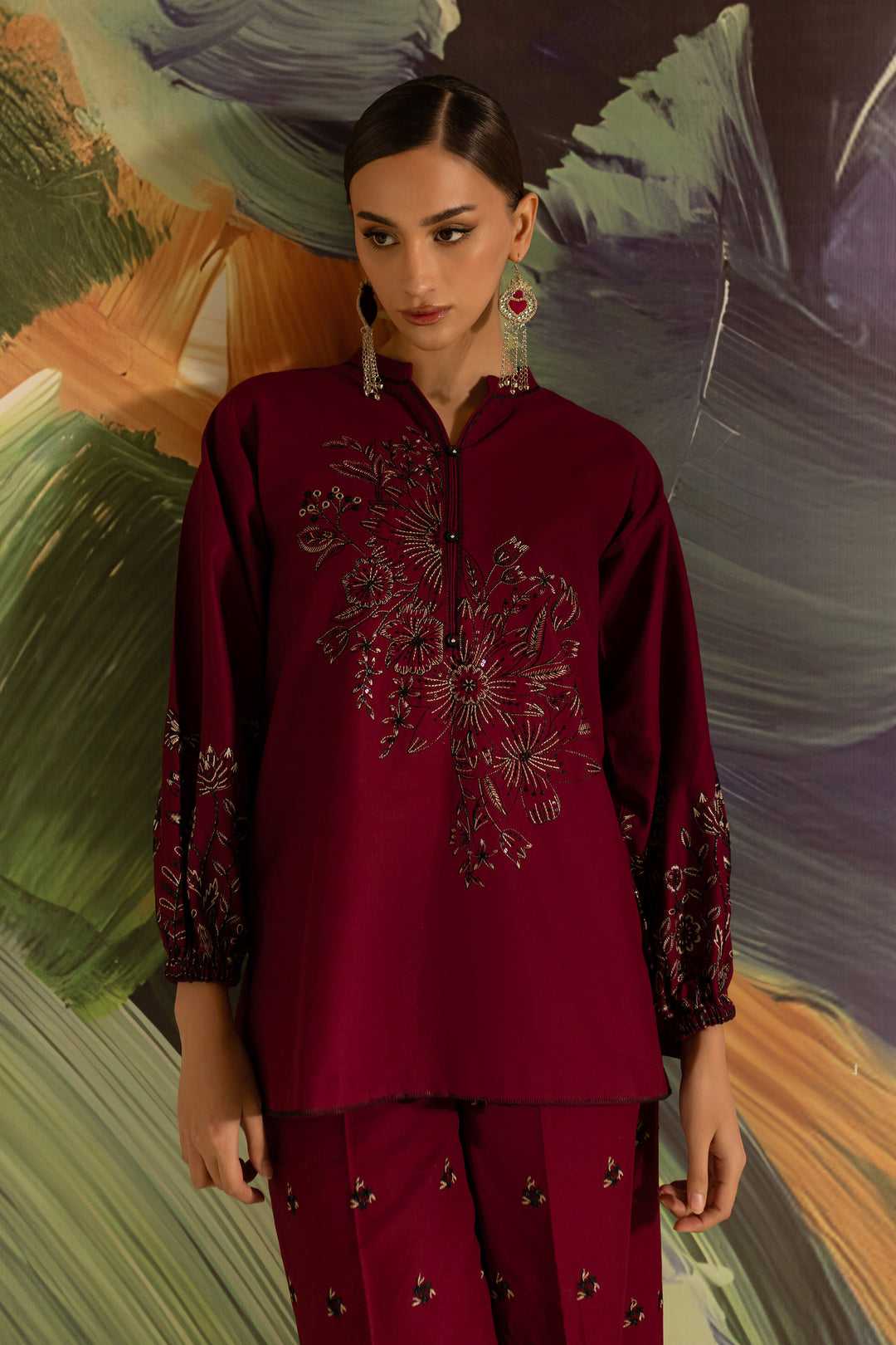 Serafena 2Pc - Embroidered Khaddar Dress - BATIK