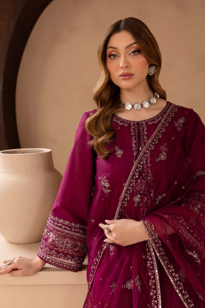 Wester 3Pc - Embroidered Lawn Dress