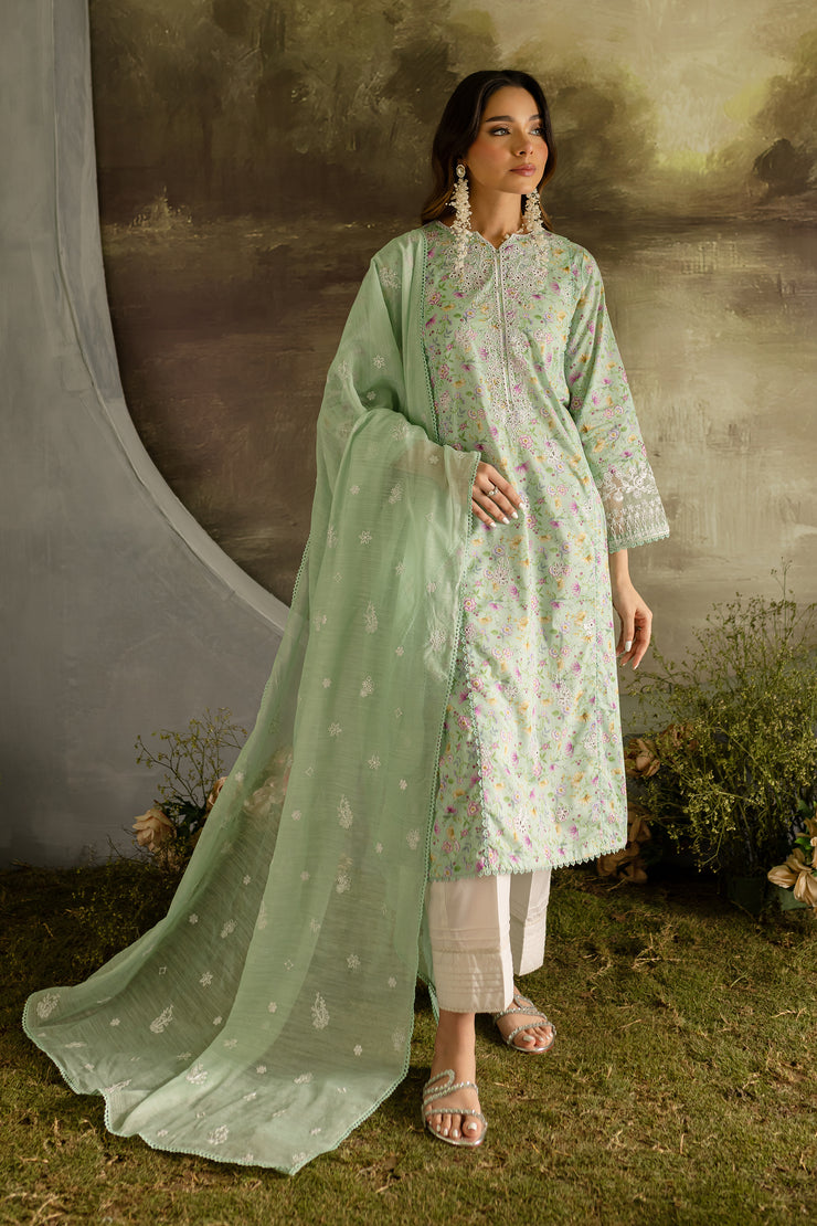 Laya 3Pc - Printed Lawn Dress