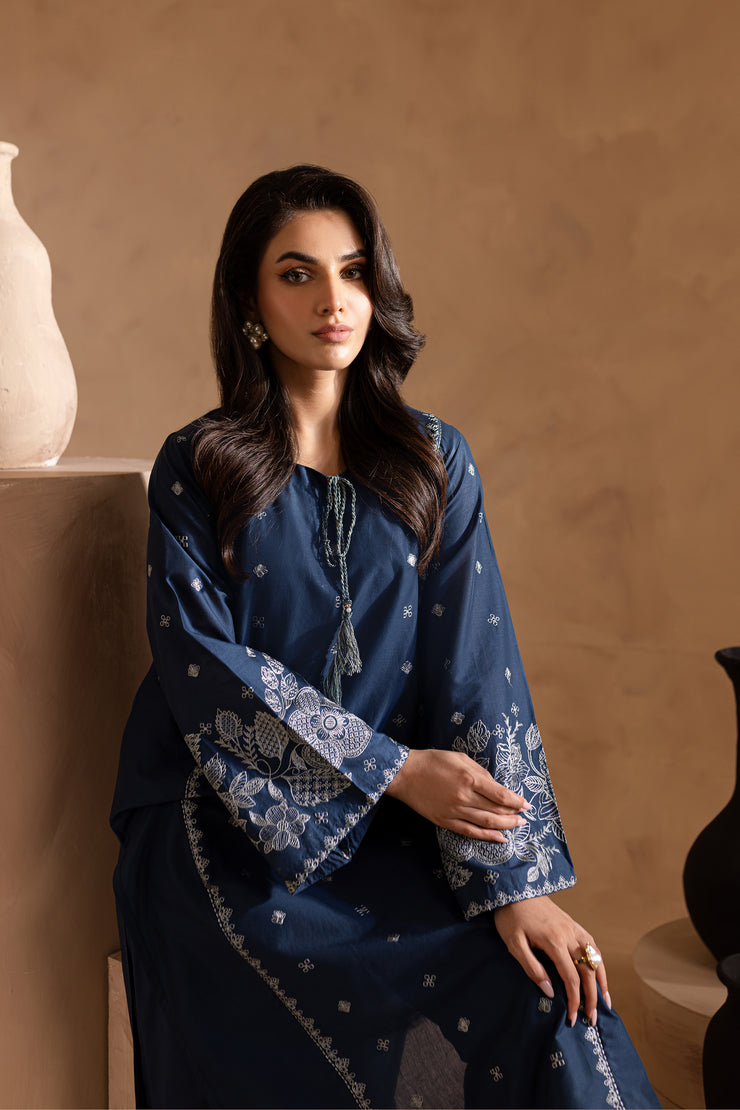 Agean Sea 2Pc - Embroidered Lawn Dress - BATIK