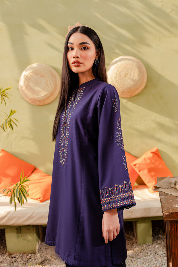 Ash 2Pc - Embroidered Khaddar Dress - BATIK