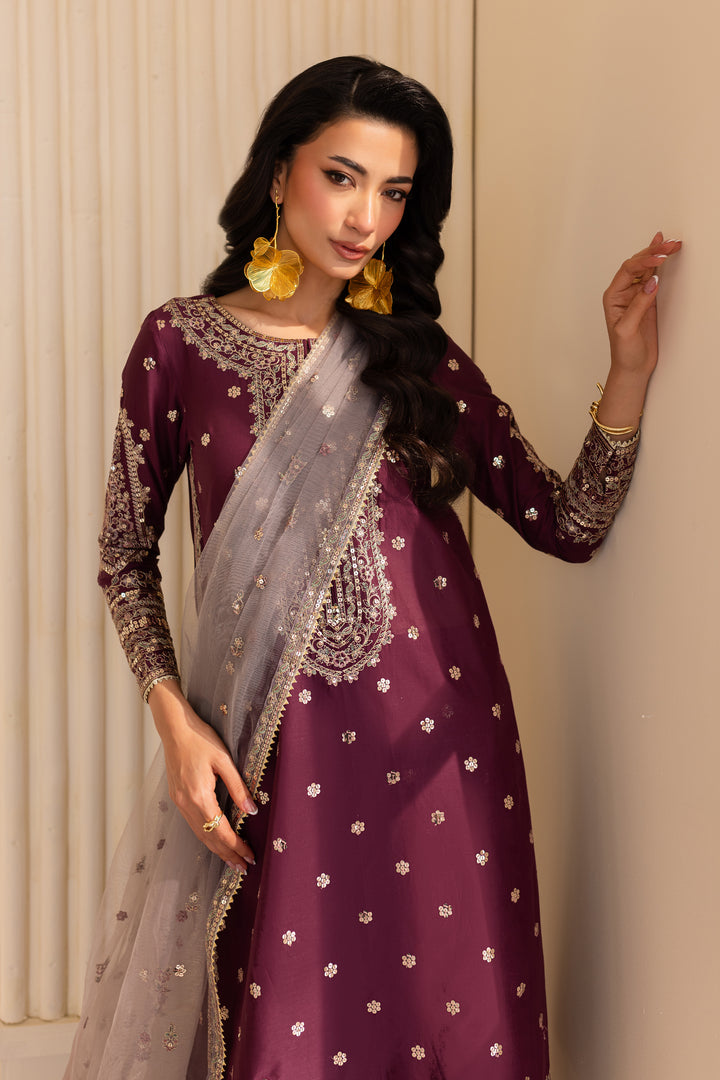 Lavish 3Pc - Embroidered Sharara Pret