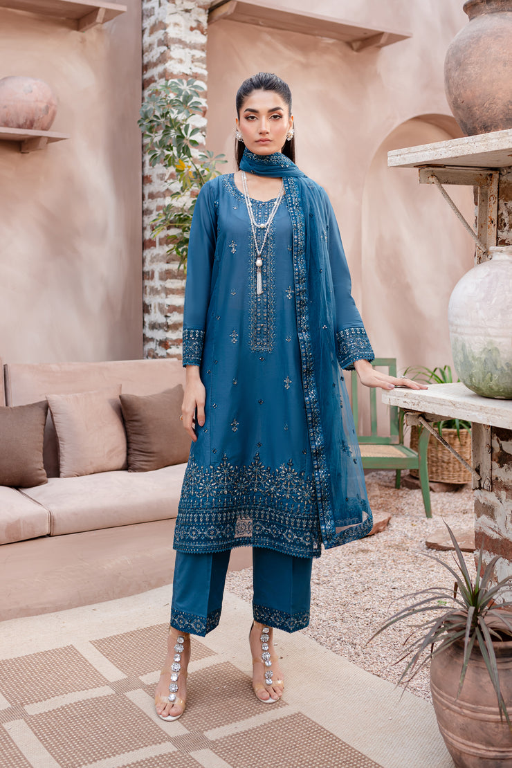 Root 3Pc - Embroidered Lawn Dress - BATIK