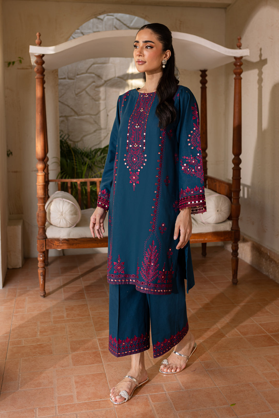 Meeru 2Pc - Embroidered Khaddar Dress - BATIK