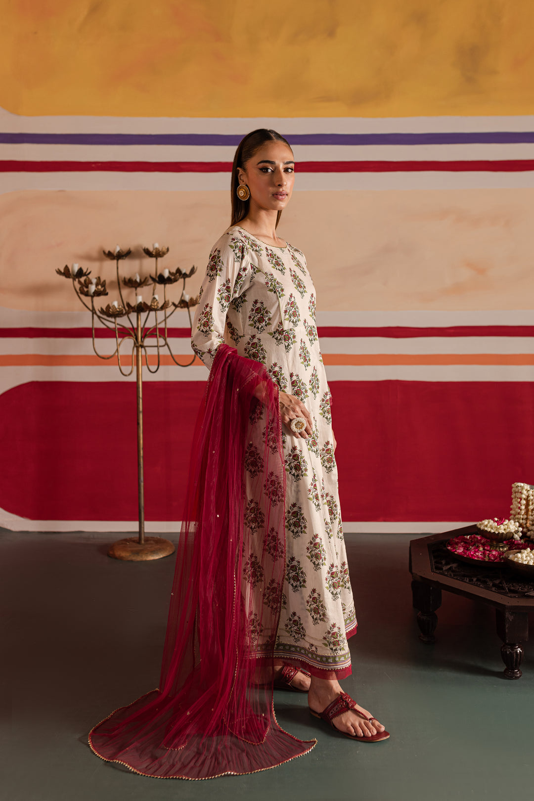 Jahan'Aara 3Pc - Printed Lawn Dress - BATIK