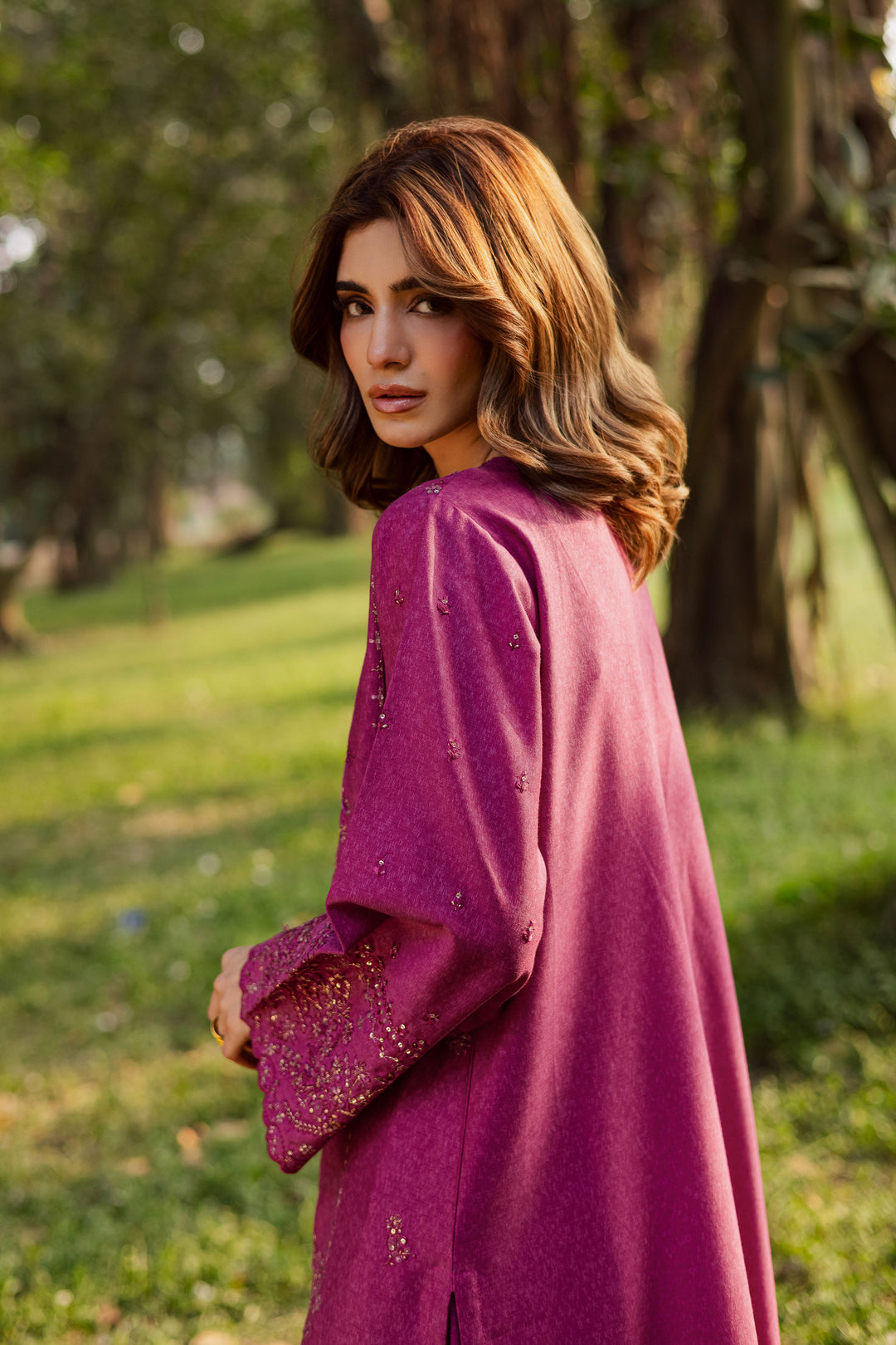 Eyter 2Pc - Embroidered Karandi Dress