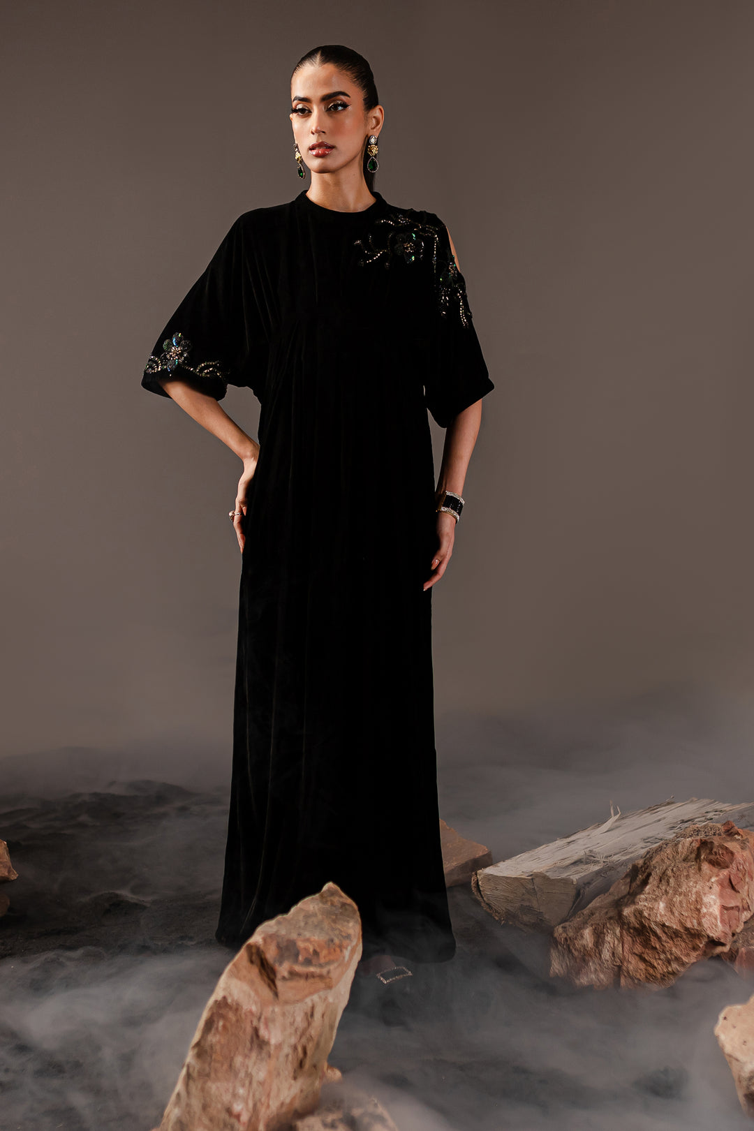 Betsy 1Pc - Formal Velvet Kaftan - BATIK