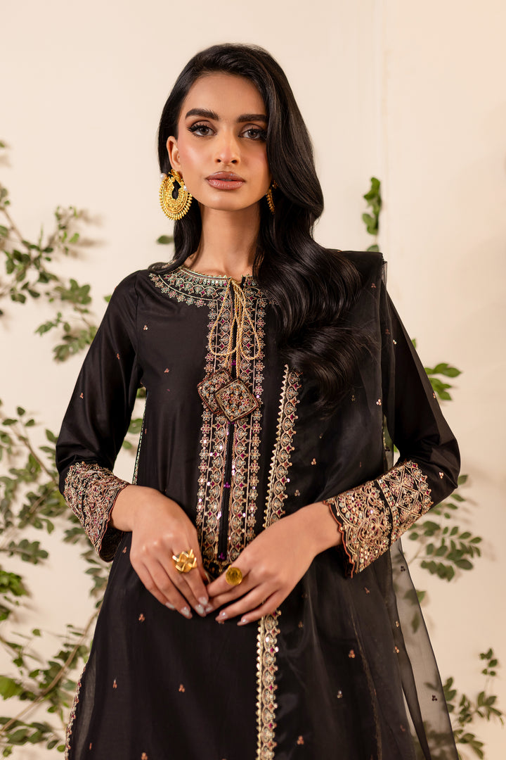 Aria 3Pc - Embroidered Sharara Pret