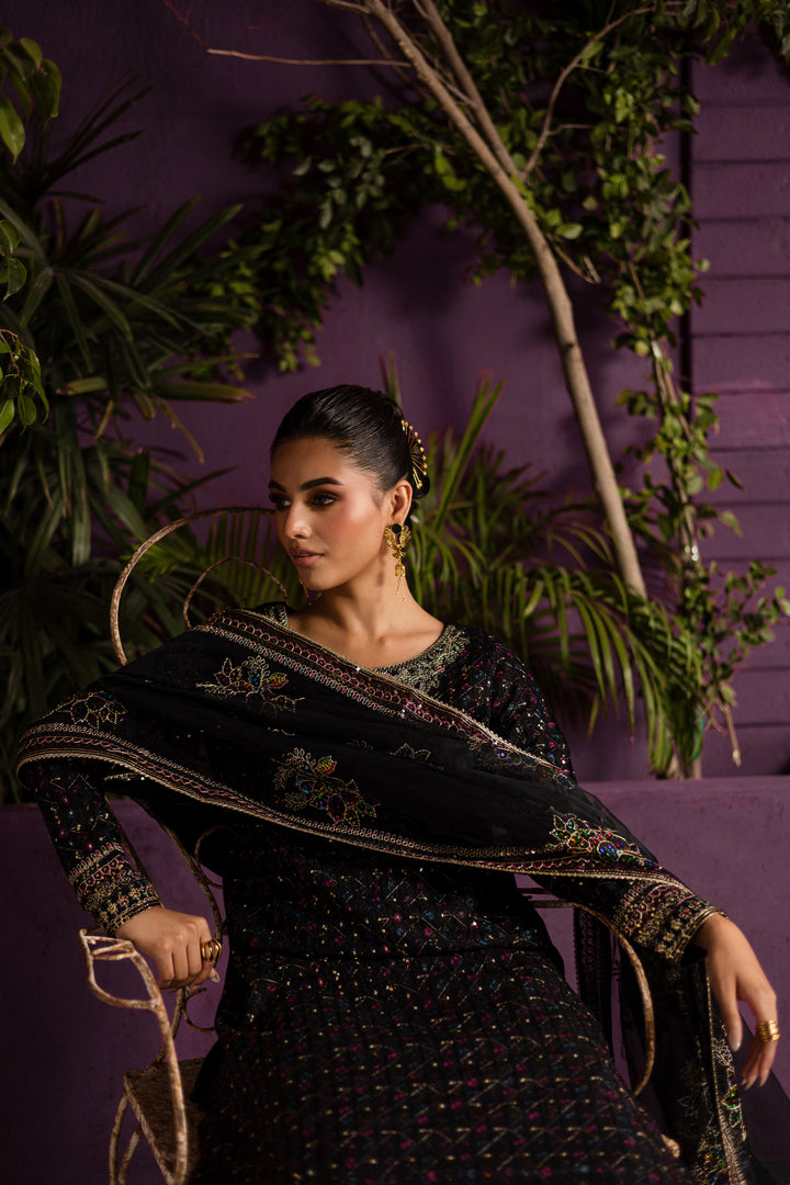 Aylin 3Pc - Embroidered Solid Dress - BATIK