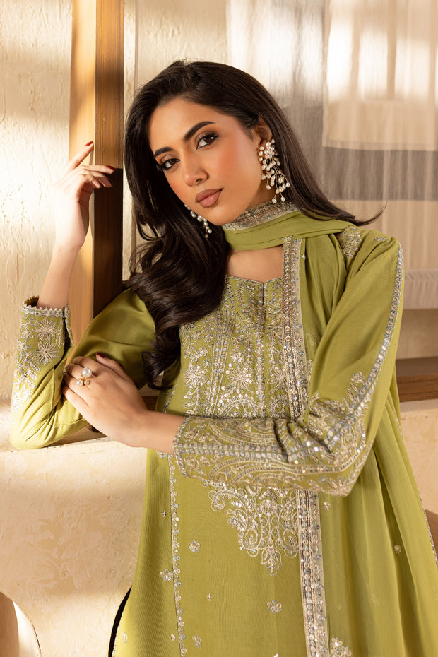 Mileno 3Pc - Embroidered Khaddar Dress