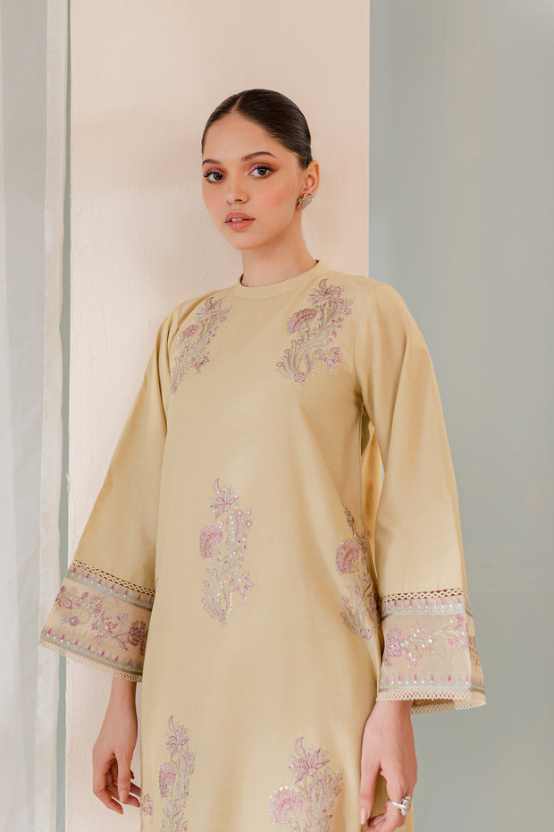 Alaska 2Pc - Embroidered Karandi Dress - BATIK