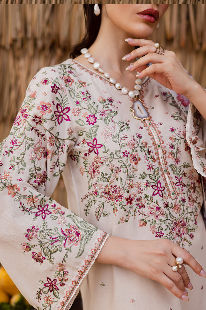 Dream Garden 3Pc - Embroidered Khaddar Dress