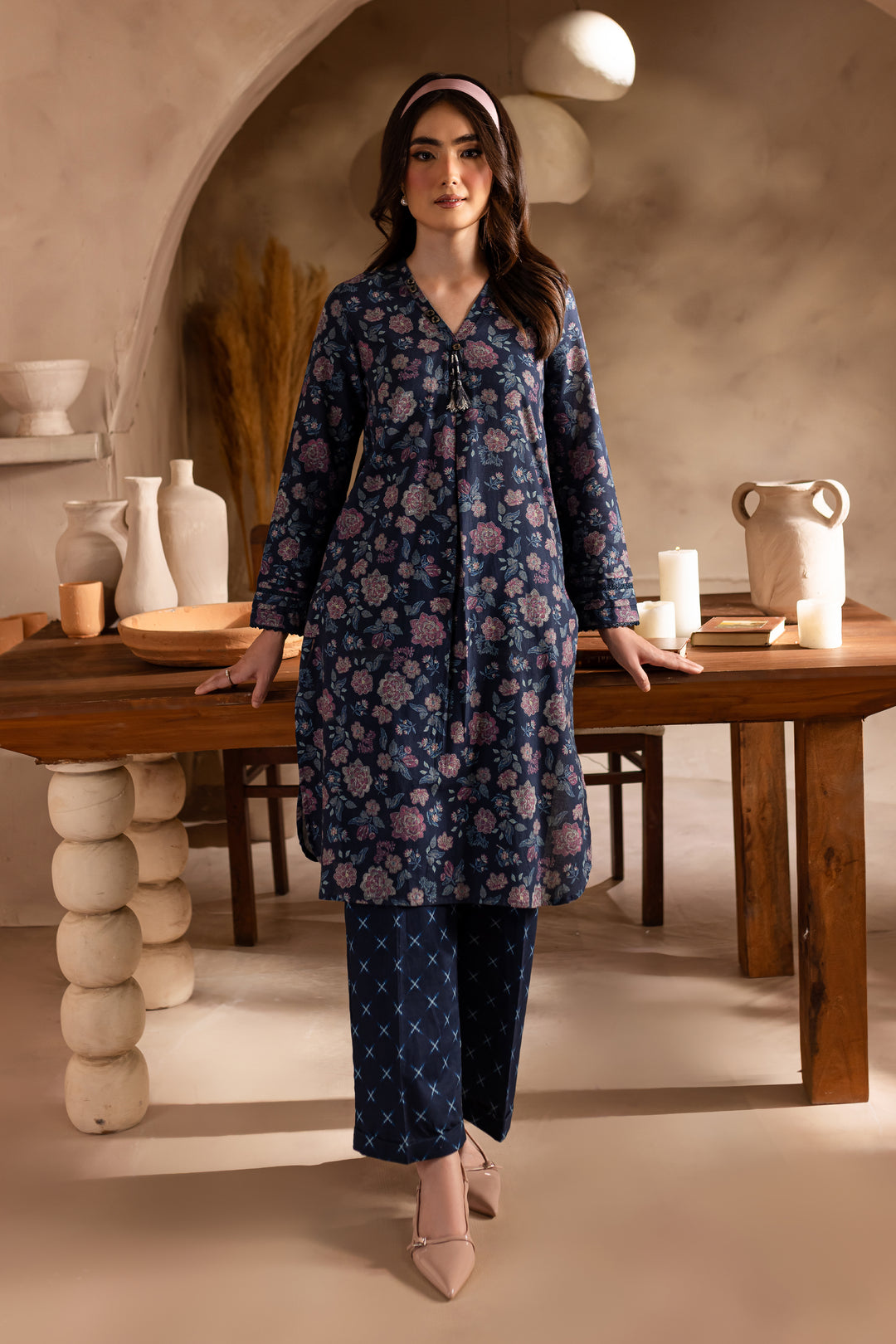 Fritz 2Pc - Printed Khaddar Dress - BATIK