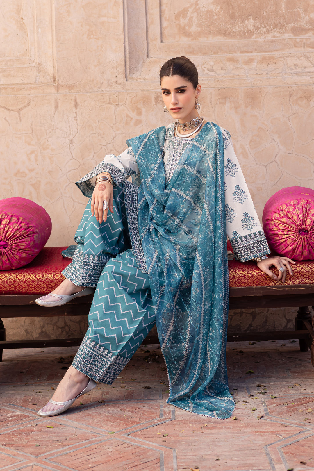 Minali 3Pc - Printed Lawn Dress