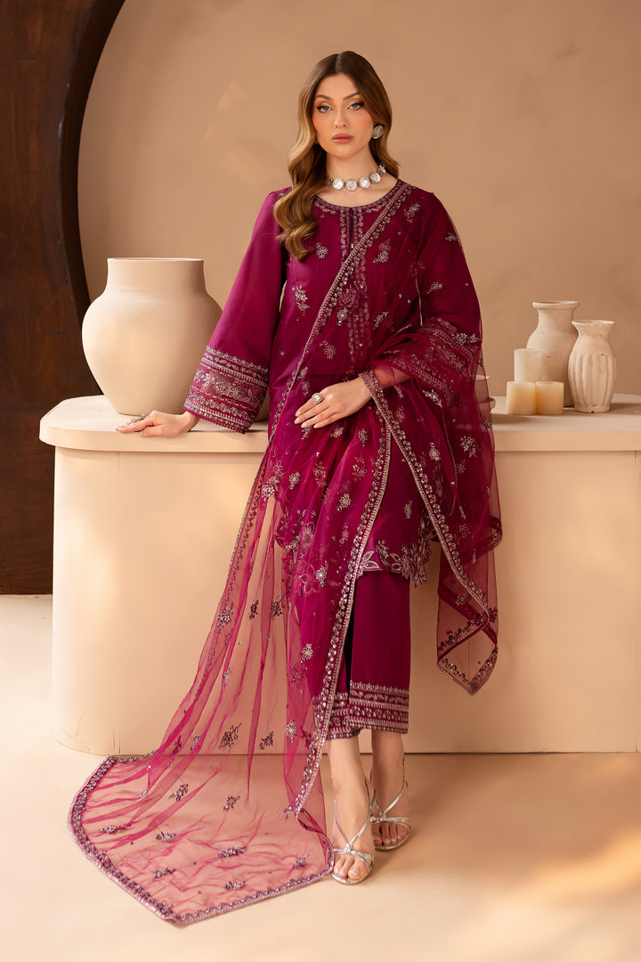 Wester 3Pc - Embroidered Lawn Dress