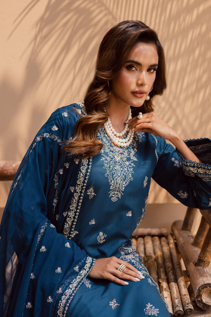 Snow flake 3Pc - Embroidered Khaddar Dress