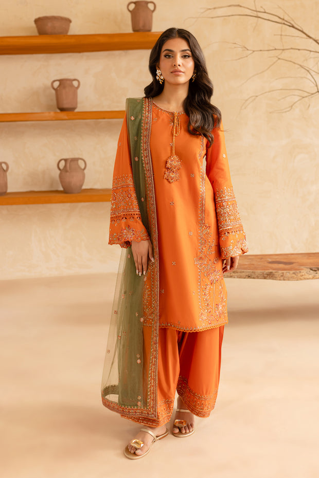 Jetsport 3Pc - Embroidered Lawn Dress