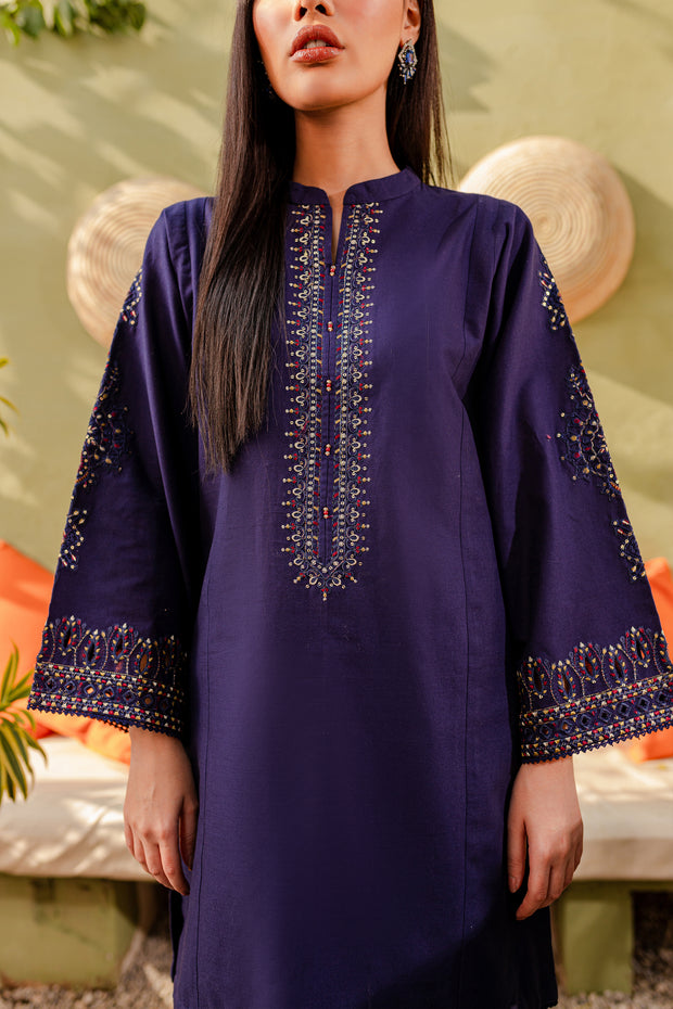 Ash 2Pc - Embroidered Khaddar Dress - BATIK