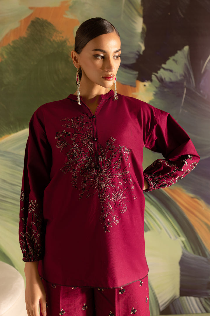 Serafena 2Pc - Embroidered Khaddar Dress - BATIK