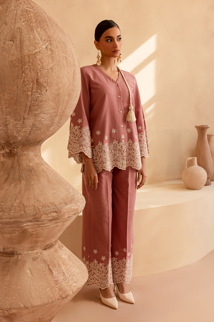 Sally 2Pc - Embroidered Khaddar Dress - BATIK