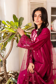 Eriea 3Pc - Embroidered Lawn Dress