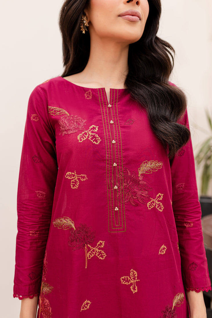 Carnation 2Pc - Embroidered Lawn Dress - BATIK