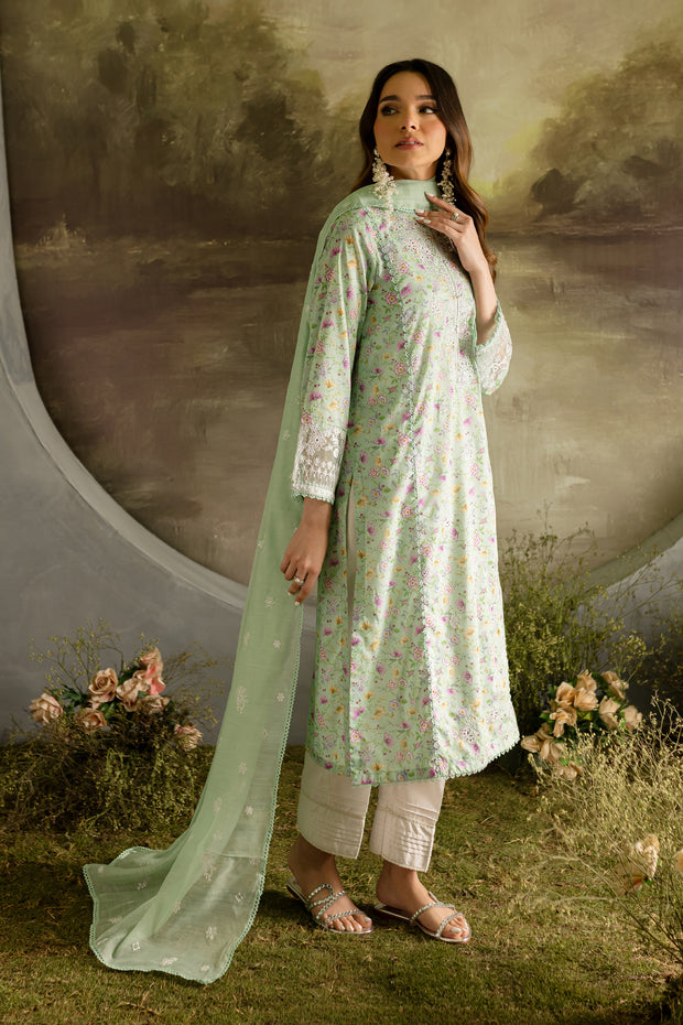 Laya 3Pc - Printed Lawn Dress