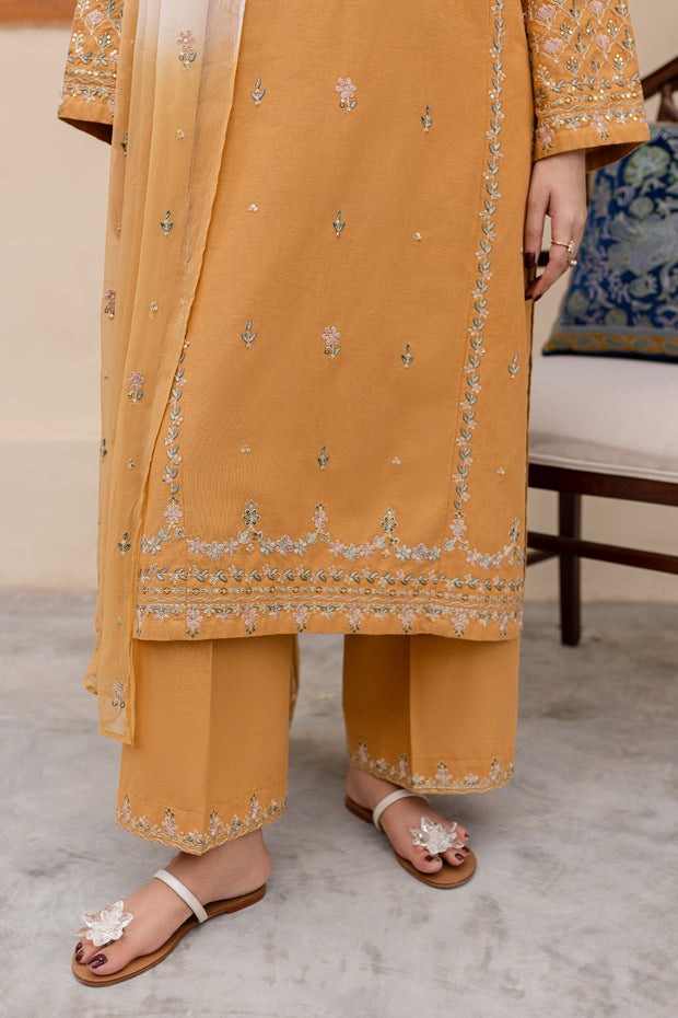 Erika 3Pc - Embroidered Khaddar Dress - BATIK