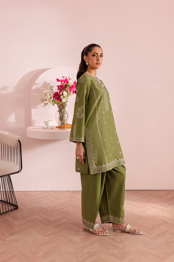 Grass Pearl 2Pc - Embroidered Lawn Dress - BATIK