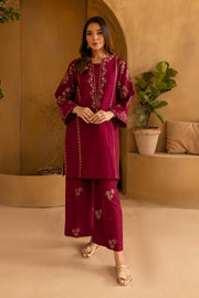 Hobbit 2Pc- Embroidered Karandi Dress