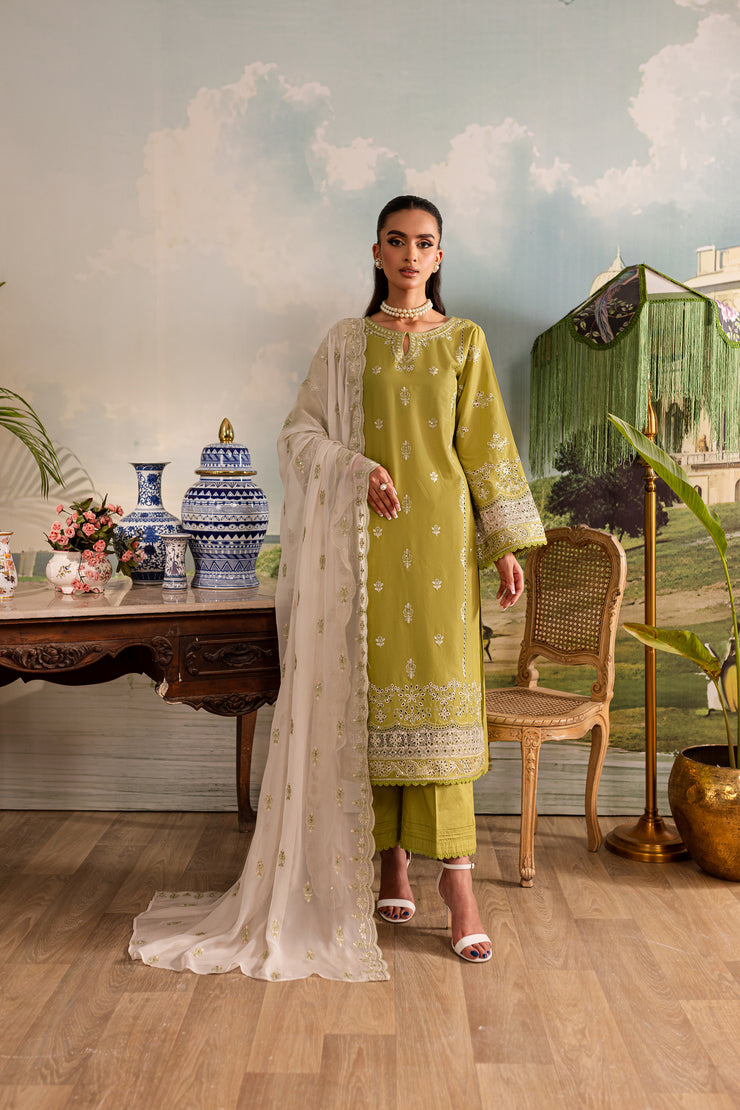 Peiris 3Pc - Embroidered Lawn Dress - BATIK