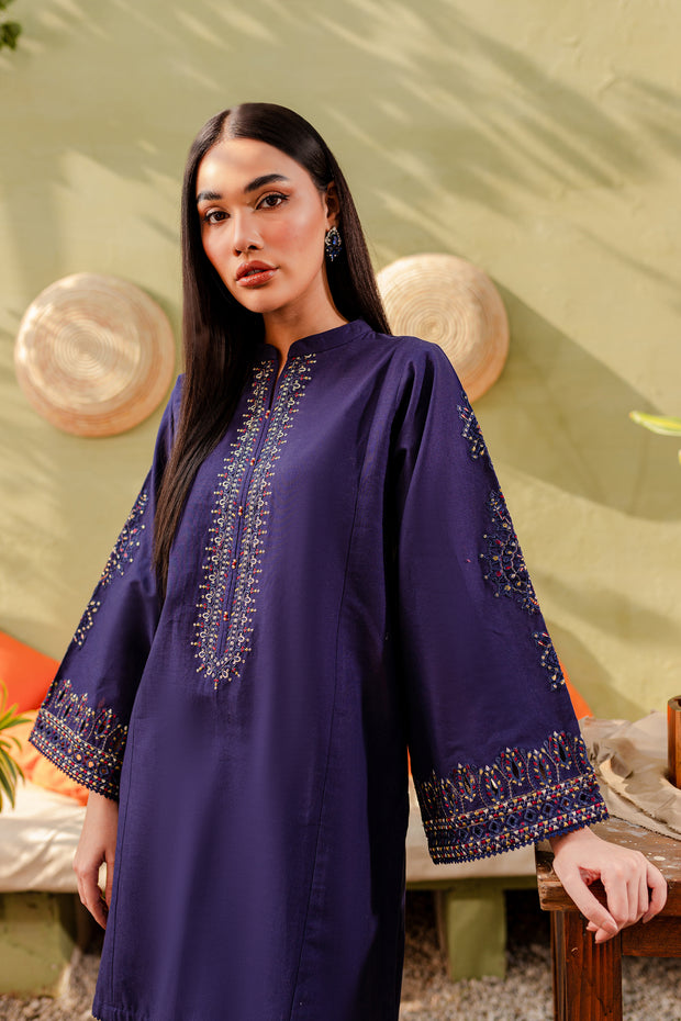 Ash 2Pc - Embroidered Khaddar Dress - BATIK