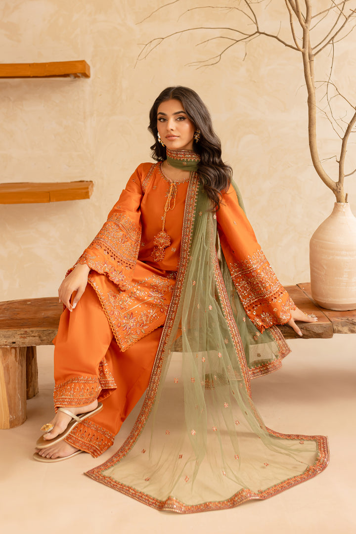 Jetsport 3Pc - Embroidered Lawn Dress