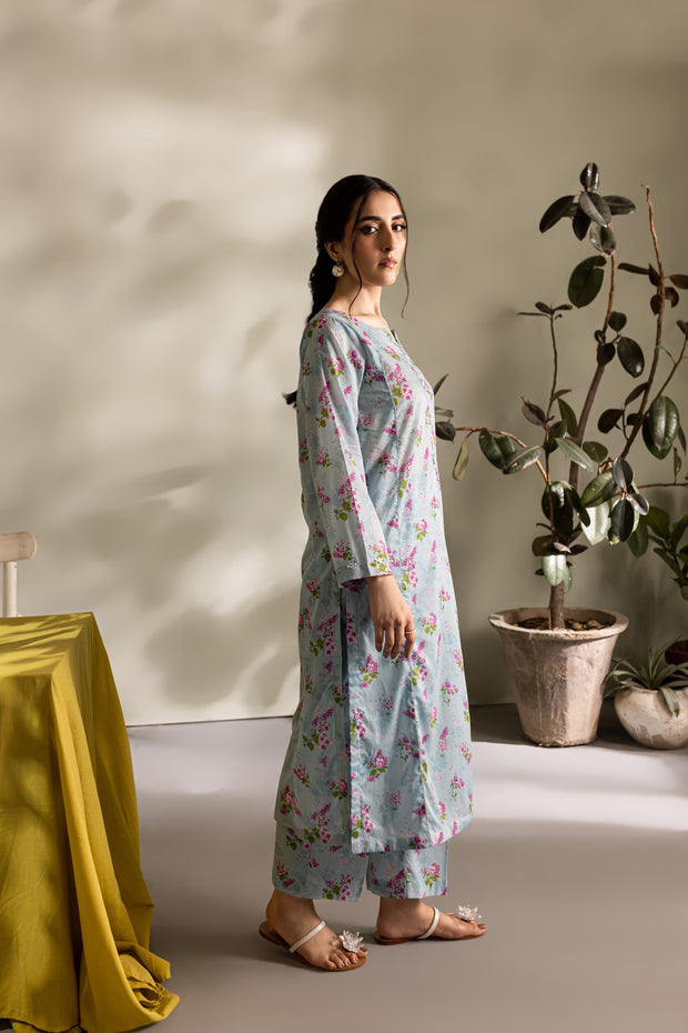 Elania 2Pc - Printed Lawn Dress - BATIK