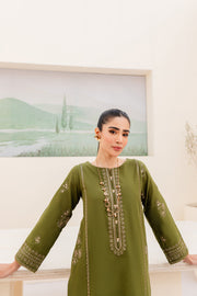 Wren 2Pc - Embroidered Khaddar Dress - BATIK