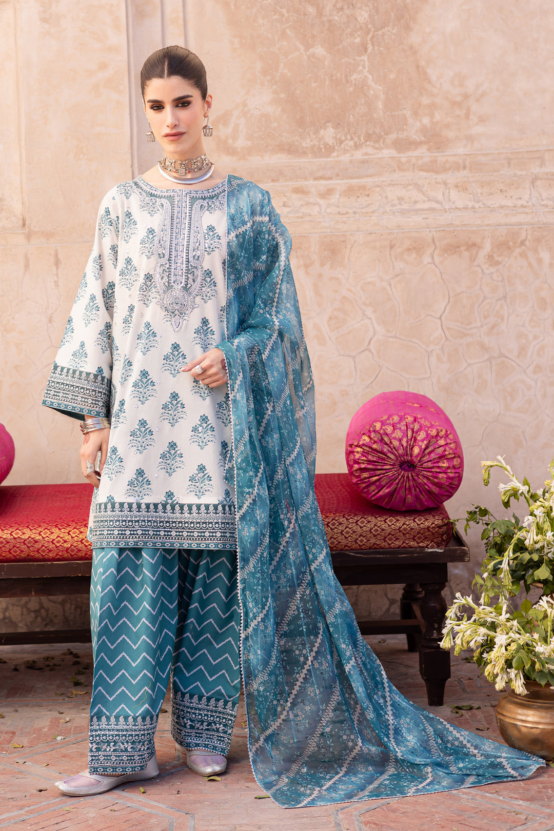 Minali 3Pc - Printed Lawn Dress