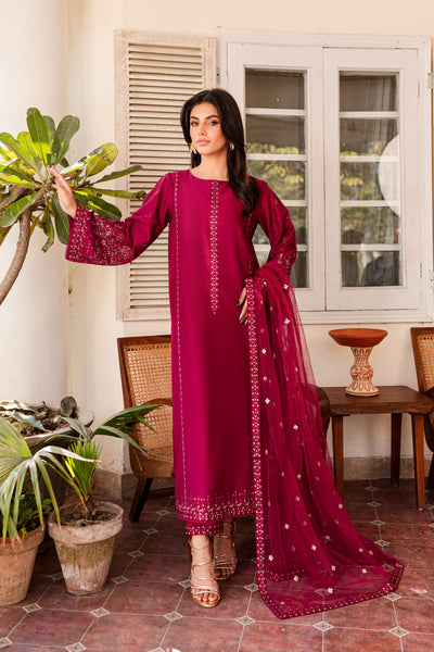 Eriea 3Pc - Embroidered Lawn Dress